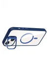 Mey İthalat®   iPhone 13 Remim Lensli Magsafe Standlı Kapak - Lacivert