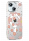 Mey İthalat®   iPhone 14 Floral Magsafe Kapak - Pembe
