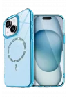 Mey İthalat®  Apple iPhone 14 Live Diamond Magsafe Kapak - Mavi