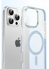 Mey İthalat®   iPhone 14 Move Taşlı Magsafe Kapak - Natural Grey