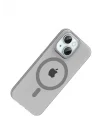 Mey İthalat®   iPhone 14 PC Blank Magsafe Kapak - Natural Grey