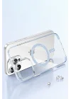 Mey İthalat®   iPhone 14 Pro Max Move Taşlı Magsafe Kapak - Mavi