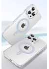 Mey İthalat®   iPhone 14 Pro Max Move Taşlı Magsafe Kapak - Pembe