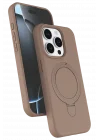 Mey İthalat®  Apple iPhone 14 Pro Max Regal Magsafe Standlı Kapak - Çöl Titanyum