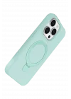 Mey İthalat®  Apple iPhone 14 Pro Max Regal Magsafe Standlı Kapak - Su Yeşili