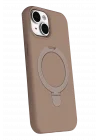 Mey İthalat®  Apple iPhone 14 Regal Magsafe Standlı Kapak - Çöl Titanyum