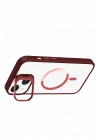 Mey İthalat®   iPhone 14 Remim Lensli Magsafe Standlı Kapak - Bordo