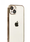 Mey İthalat®   iPhone 15  Lensli Silikon - Çöl Titanyum