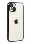 Mey İthalat®   iPhone 15  Lensli Silikon - Siyah