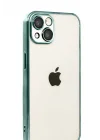 Mey İthalat®   iPhone 15  Lensli Silikon - Yeşil