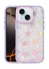 Mey İthalat®  Apple iPhone 15 Lumi Desenli Kapak - Mor