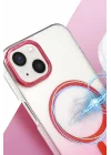 Mey İthalat®  Apple iPhone 15 Plus Glossy Magsafe Kapak - Pembe