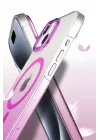 Mey İthalat®  Apple iPhone 15 Plus Glossy Magsafe Kapak - Pembe