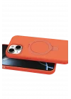 Mey İthalat®  Apple iPhone 15 Plus Regal Magsafe Standlı Kapak - Turuncu