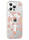 Mey İthalat®   iPhone 15 Pro Floral Magsafe Kapak - Pembe