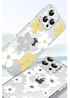 Mey İthalat®   iPhone 15 Pro Floral Magsafe Kapak - Sarı