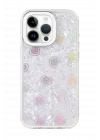 Mey İthalat®  Apple iPhone 15 Pro Lumi Desenli Kapak - Beyaz