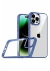 Mey İthalat®   iPhone 15 Pro Max  Lensli Silikon - Lacivert