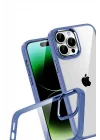 Mey İthalat®   iPhone 15 Pro Max  Lensli Silikon - Lacivert