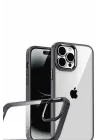 Mey İthalat®   iPhone 15 Pro Max  Lensli Silikon - Siyah