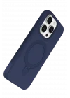 Mey İthalat®  Apple iPhone 15 Pro Max Regal Magsafe Standlı Kapak - Lacivert