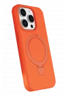 Mey İthalat®  Apple iPhone 15 Pro Max Regal Magsafe Standlı Kapak - Turuncu