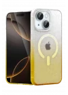 Mey İthalat®   iPhone 15 Pummel Shiny Magsafe Kapak - Gold