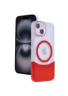 Mey İthalat®  Apple iPhone 15 Velar Magsafe Kapak - Kırmızı