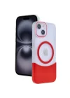Mey İthalat®  Apple iPhone 15 Velar Magsafe Kapak - Kırmızı
