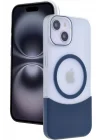 Mey İthalat®  Apple iPhone 15 Velar Magsafe Kapak - Lacivert