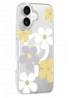 Mey İthalat®   iPhone 16 Floral Magsafe Kapak - Sarı