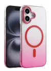 Mey İthalat®  Apple iPhone 16 Glossy Magsafe Kapak - Pembe