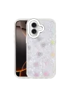 Mey İthalat®  Apple iPhone 16 Lumi Desenli Kapak - Beyaz