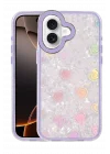 Mey İthalat®  Apple iPhone 16 Lumi Desenli Kapak - Mor