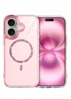 Mey İthalat®  Apple iPhone 16 Plus Live Diamond Magsafe Kapak - Pembe
