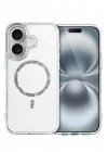 Mey İthalat®  Apple iPhone 16 Plus Live Diamond Magsafe Kapak - Şeffaf