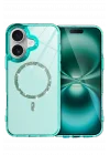 Mey İthalat®  Apple iPhone 16 Plus Live Diamond Magsafe Kapak - Yeşil