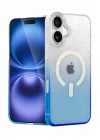 Mey İthalat®  Apple iPhone 16 Plus Pummel Shiny Magsafe Kapak - Mavi
