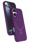 Mey İthalat®  Apple iPhone 16 Plus Regal Magsafe Standlı Kapak - Derin Mor