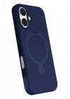 Mey İthalat®  Apple iPhone 16 Plus Regal Magsafe Standlı Kapak - Lacivert