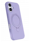 Mey İthalat®  Apple iPhone 16 Plus Regal Magsafe Standlı Kapak - Lila