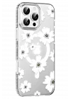 Mey İthalat®   iPhone 16 Pro Max Floral Magsafe Kapak - Beyaz