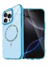 Mey İthalat®  Apple iPhone 16 Pro Max Live Diamond Magsafe Kapak - Mavi