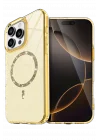Mey İthalat®  Apple iPhone 16 Pro Max Live Diamond Magsafe Kapak - Sarı