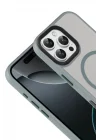 Mey İthalat®   iPhone 16 Pro Max Megane Magsafe Kapak - Titan Gri