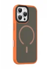 Mey İthalat®   iPhone 16 Pro Max Megane Magsafe Kapak - Turuncu