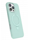 Mey İthalat®  Apple iPhone 16 Pro Max Regal Magsafe Standlı Kapak - Su Yeşili
