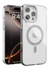 Mey İthalat®   iPhone 16 Pro Max Tash Diamond Magsafe Kapak - Beyaz