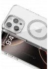 Mey İthalat®   iPhone 16 Pro Max Tash Diamond Magsafe Kapak - Beyaz
