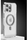Mey İthalat®   iPhone 16 Pro Max Tash Diamond Magsafe Kapak - Beyaz